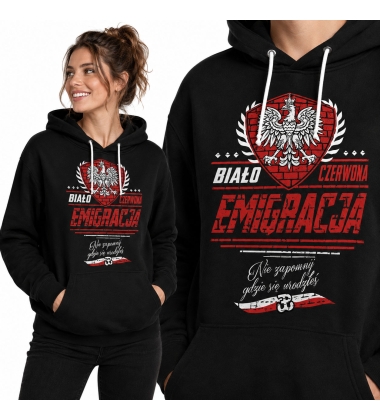BLUZA DAMSKA Z KAPTUREM EMIGRACJA